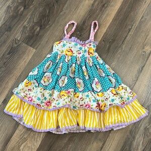 Jelly the Pug girls dress floral adjustable straps size 3T